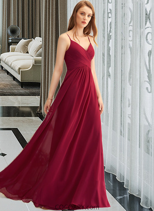 Alexia A-LineV-neckFloor-LengthChiffonBridesmaidDressWithRuffle#251386 DA8P0013076