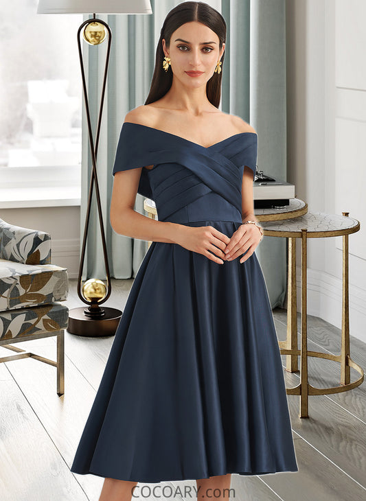 Makenzie A-Line Off-the-Shoulder Knee-Length Bridesmaid Dress With Pockets DA8P0013150