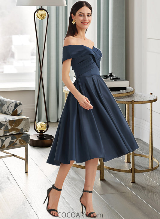 Makenzie A-Line Off-the-Shoulder Knee-Length Bridesmaid Dress With Pockets DA8P0013150