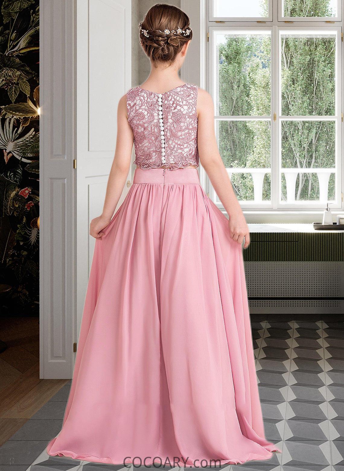 Jadyn A-LineScoopNeckFloor-LengthChiffonJuniorBridesmaidDress#130498 DA8P0013424