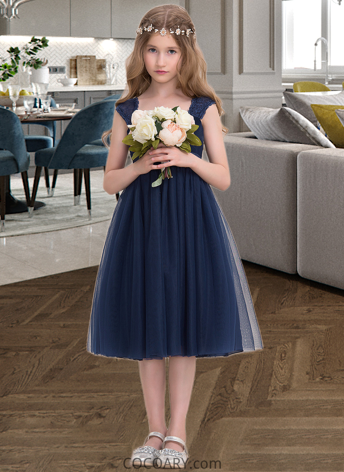 Kyla Empire Sweetheart Knee-Length Tulle Junior Bridesmaid Dress With Ruffle DA8P0013590