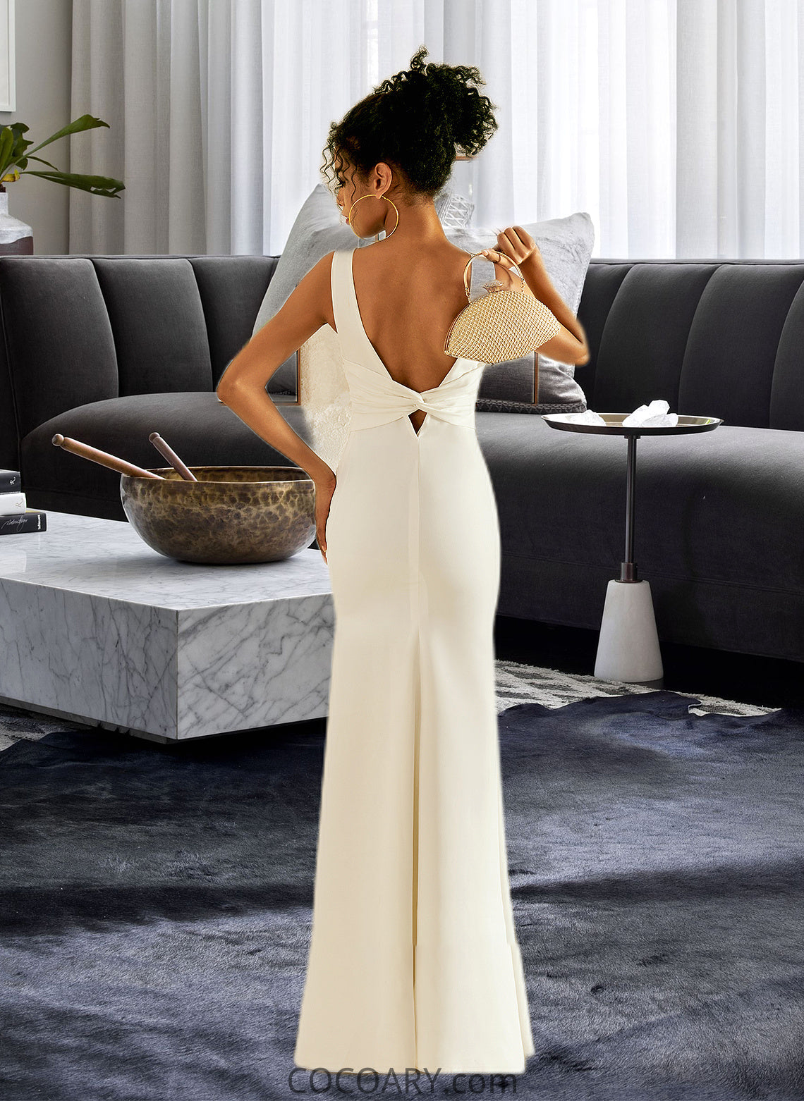 Anya Trumpet/Mermaid Scoop Neck Floor-Length Wedding Dress DA8P0013727