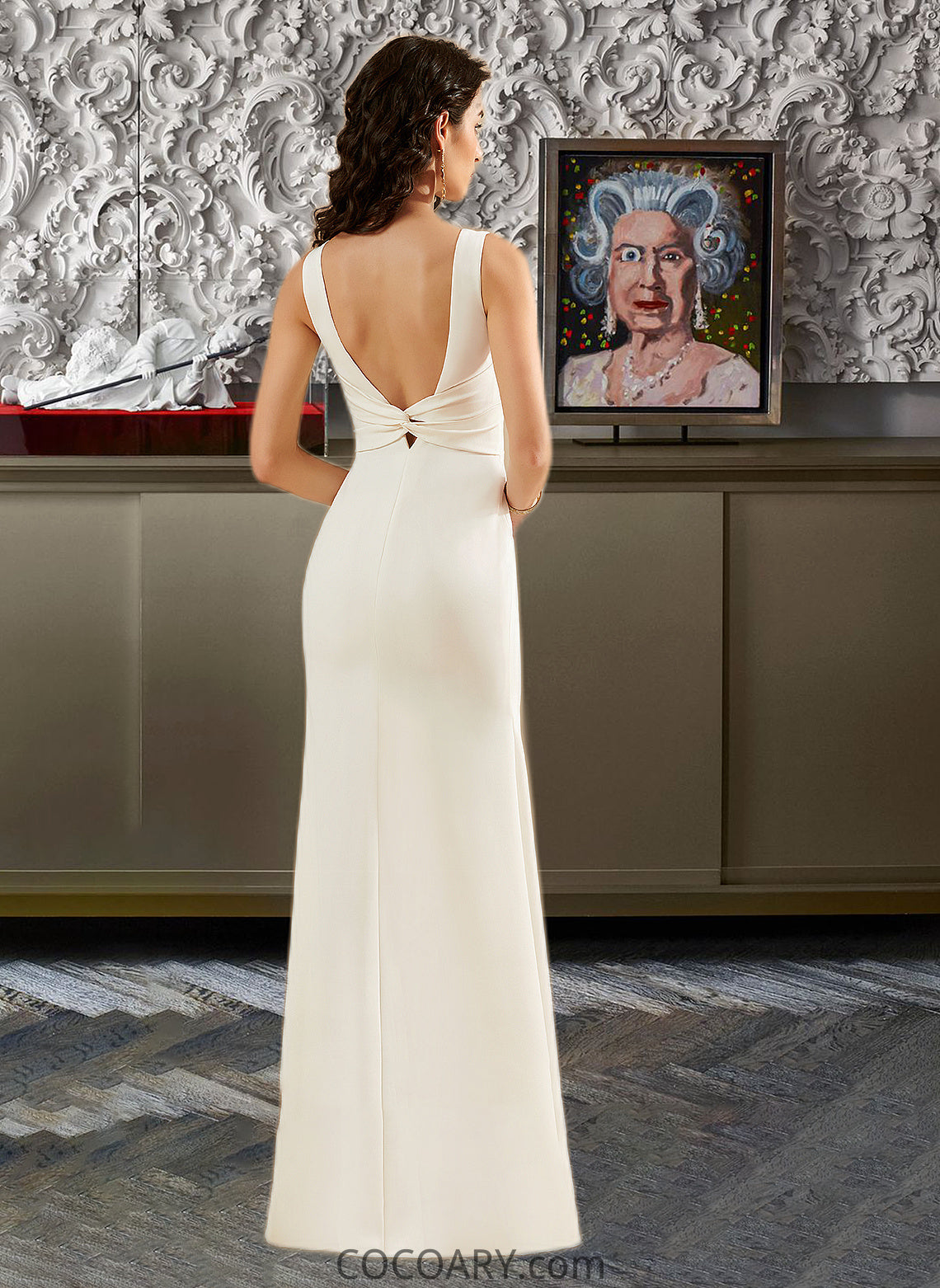 Riya Trumpet/Mermaid Floor-Length Wedding Dress DA8P0013762