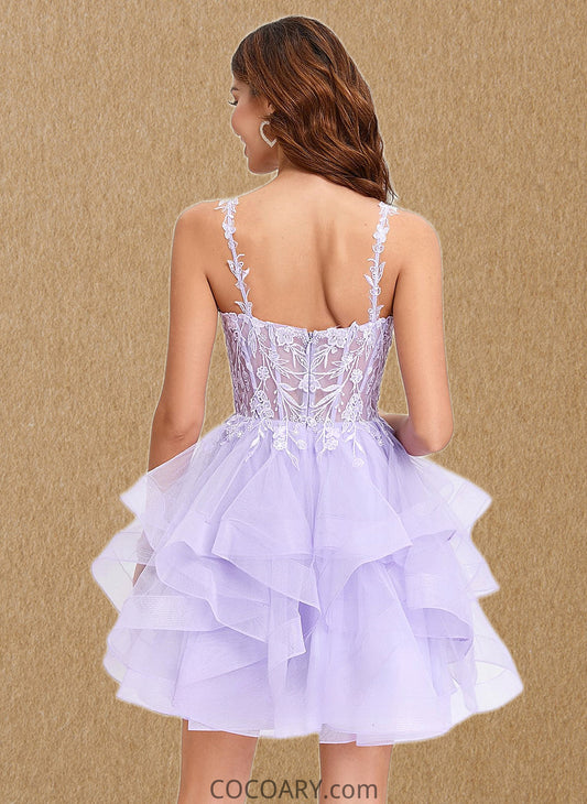 Jayla Ball-Gown/Princess Sweetheart Short Tulle Homecoming Dress DA8P0025677