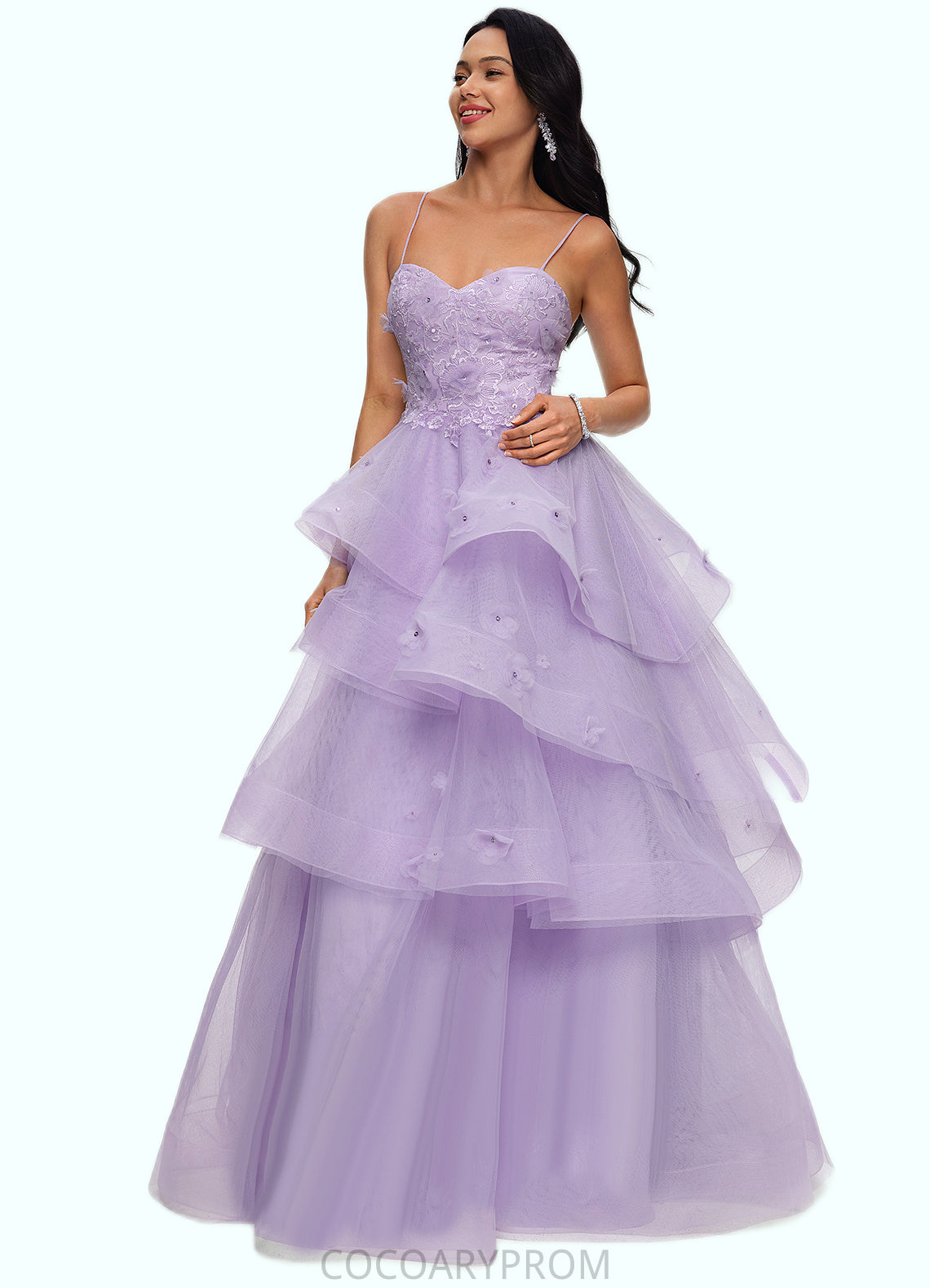 Alexis Ball-Gown/Princess Sweetheart Floor-Length Tulle Prom Dresses With Beading Sequins DA8P0022204