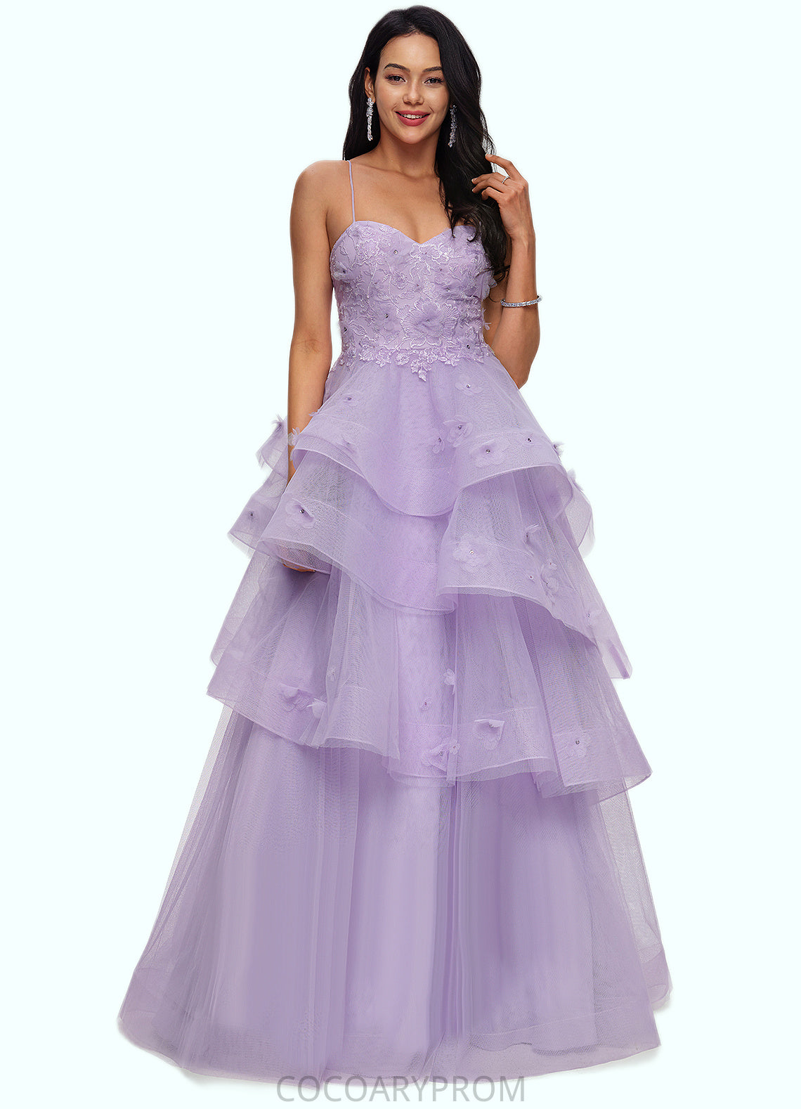 Alexis Ball-Gown/Princess Sweetheart Floor-Length Tulle Prom Dresses With Beading Sequins DA8P0022204