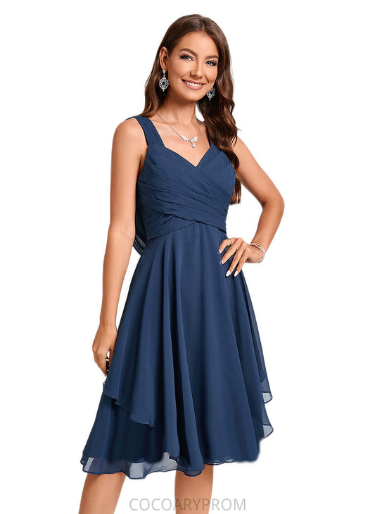 Vivienne A-line V-Neck Knee-Length Chiffon Cocktail Dress DA8P0022303