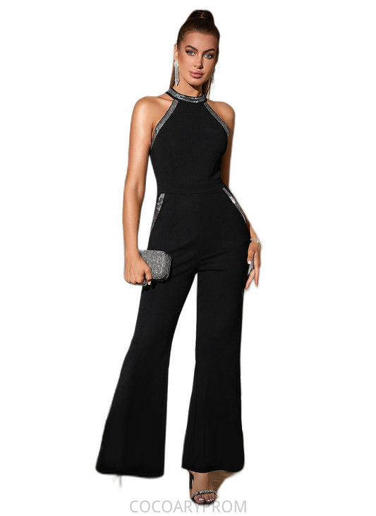 Tina Sequins High Neck Elegant Jumpsuit/Pantsuit Polyester Maxi Dresses DA8P0022438