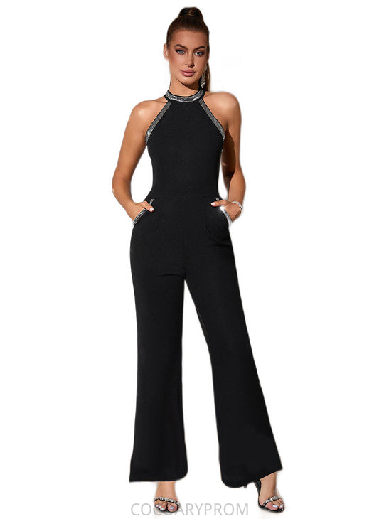 Tina Sequins High Neck Elegant Jumpsuit/Pantsuit Polyester Maxi Dresses DA8P0022438