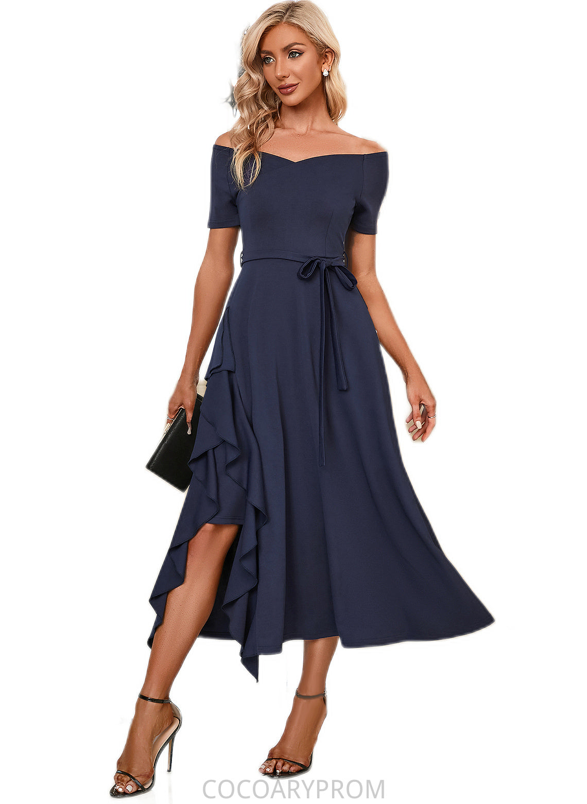 Heaven V-Neck Elegant A-line Cotton Blends Midi Dresses DA8P0022561