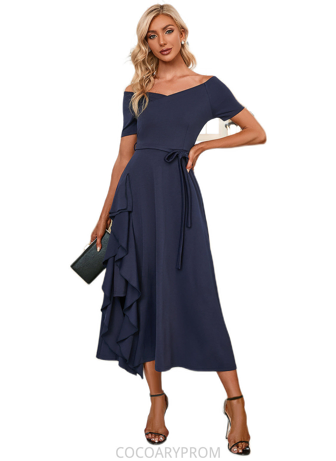 Heaven V-Neck Elegant A-line Cotton Blends Midi Dresses DA8P0022561