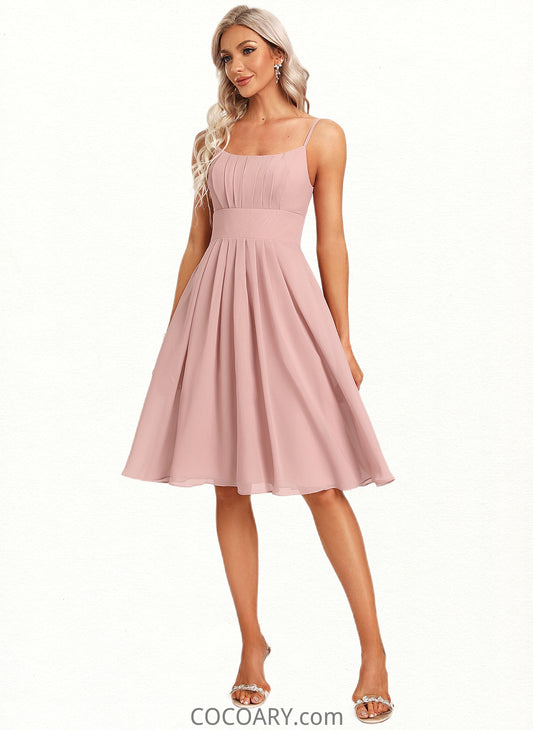 Sheila A-line Scoop Knee-Length Chiffon Homecoming Dress DA8P0025686