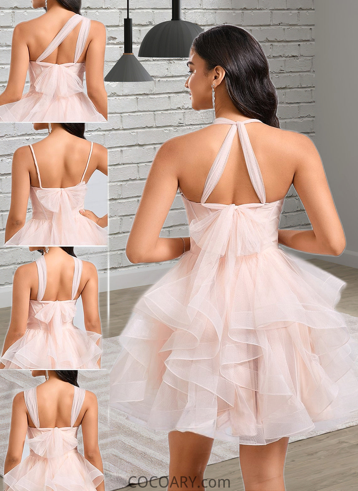 Mckenzie Ball-Gown/Princess Sweetheart Short Tulle Homecoming Dress DA8P0025667