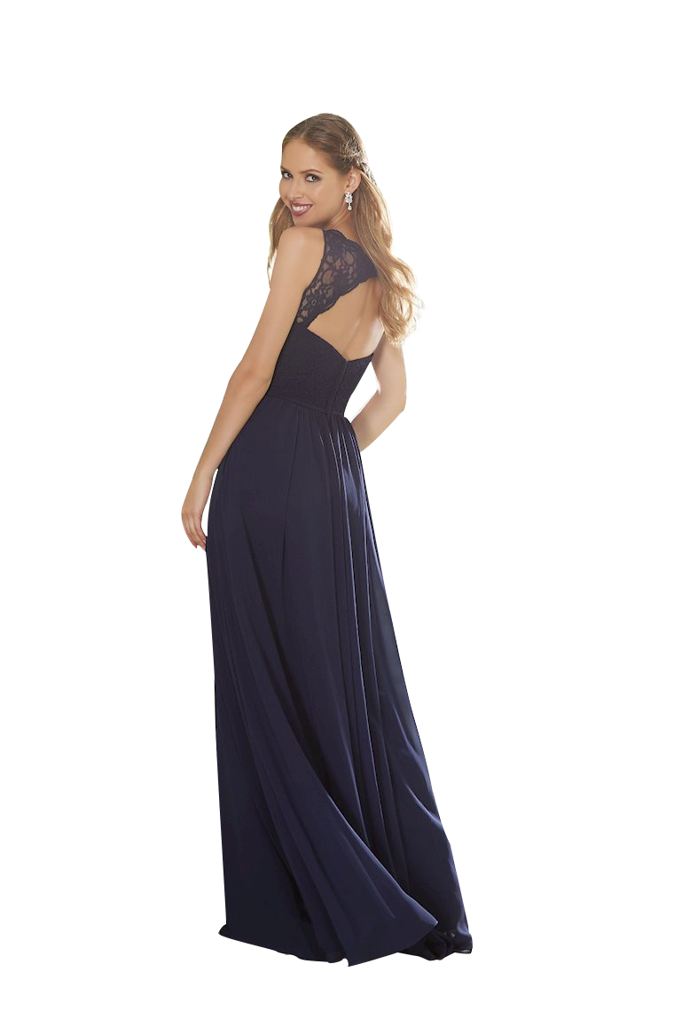 Nydia Natural Waist A-Line/Princess Sleeveless Chiffon Floor Length V-Neck Bridesmaid Dresses