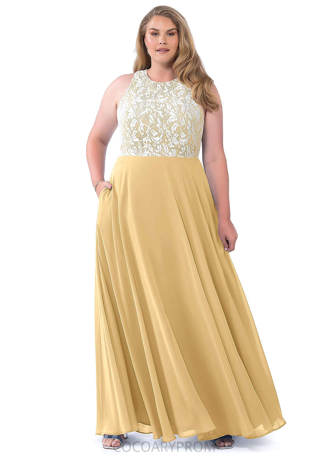 Kennedi Floor Length A-Line/Princess V-Neck Natural Waist Sleeveless Bridesmaid Dresses