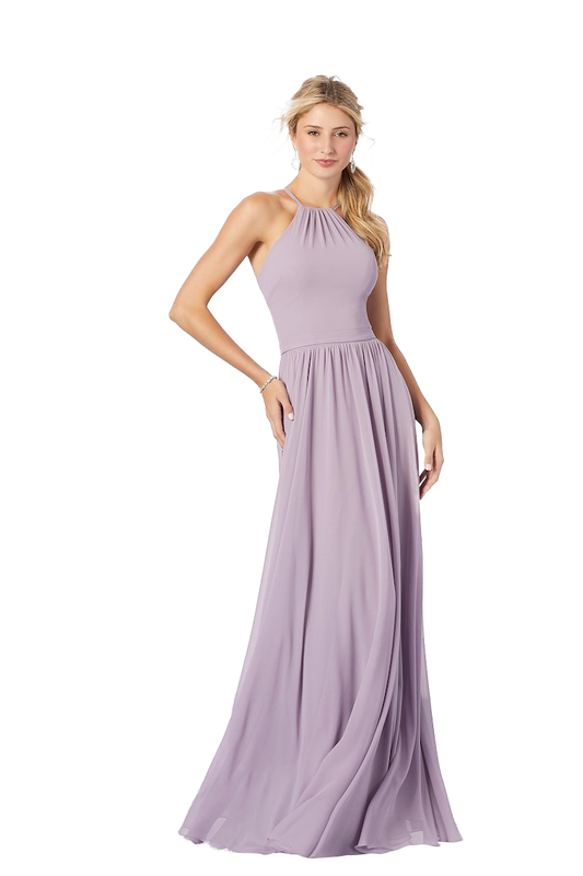 Michaelia A-Line/Princess Floor Length Sleeveless Natural Waist Chiffon Bridesmaid Dresses