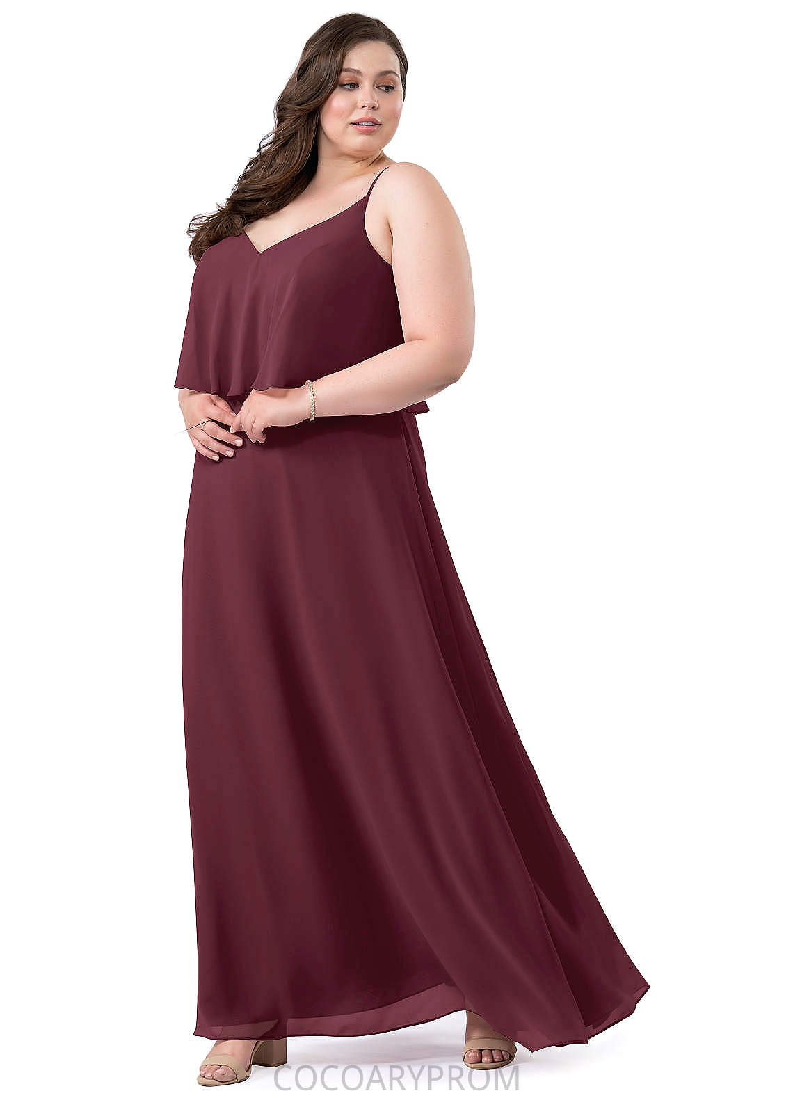 Khloe Sleeveless A-Line/Princess Floor Length One Shoulder Natural Waist Bridesmaid Dresses