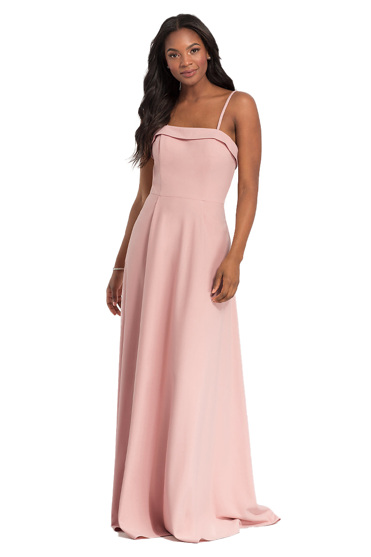 Vanessa Floor Length Natural Waist Chiffon Spaghetti Straps A-Line/Princess Sleeveless Bridesmaid Dresses