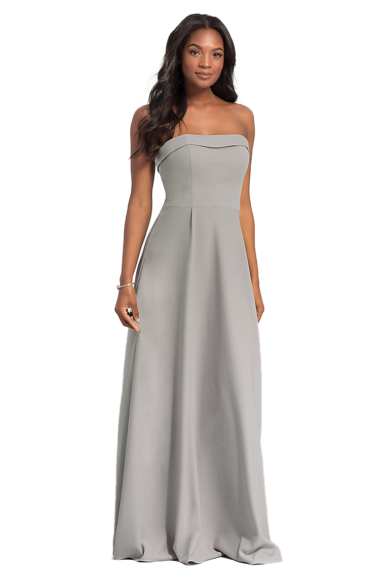 Vanessa Floor Length Natural Waist Chiffon Spaghetti Straps A-Line/Princess Sleeveless Bridesmaid Dresses