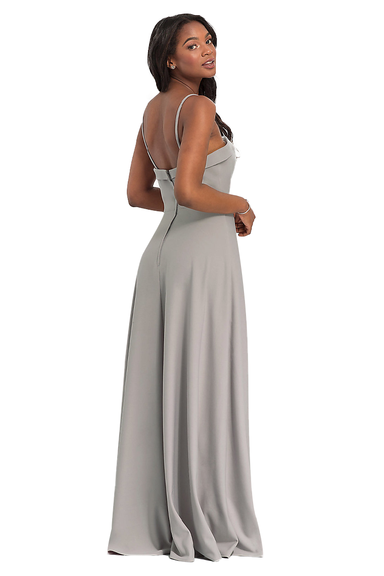 Vanessa Floor Length Natural Waist Chiffon Spaghetti Straps A-Line/Princess Sleeveless Bridesmaid Dresses