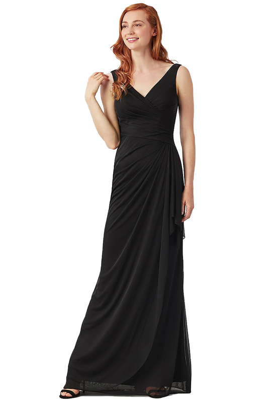 Laurel Natural Waist Floor Length Sleeveless Chiffon V-Neck A-Line/Princess Bridesmaid Dresses