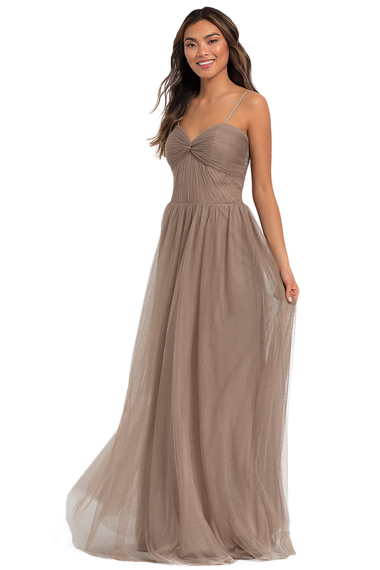 Quintina A-Line/Princess Natural Waist Chiffon Sleeveless Sweetheart Floor Length Bridesmaid Dresses