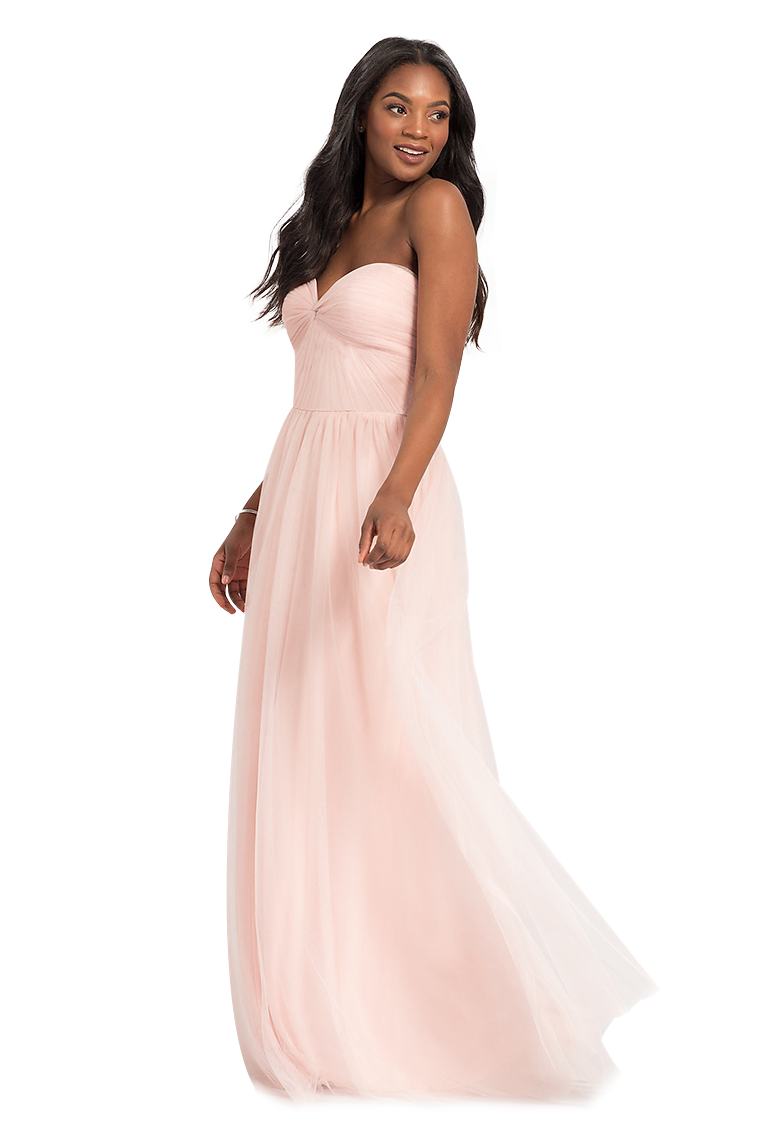 Quintina A-Line/Princess Natural Waist Chiffon Sleeveless Sweetheart Floor Length Bridesmaid Dresses