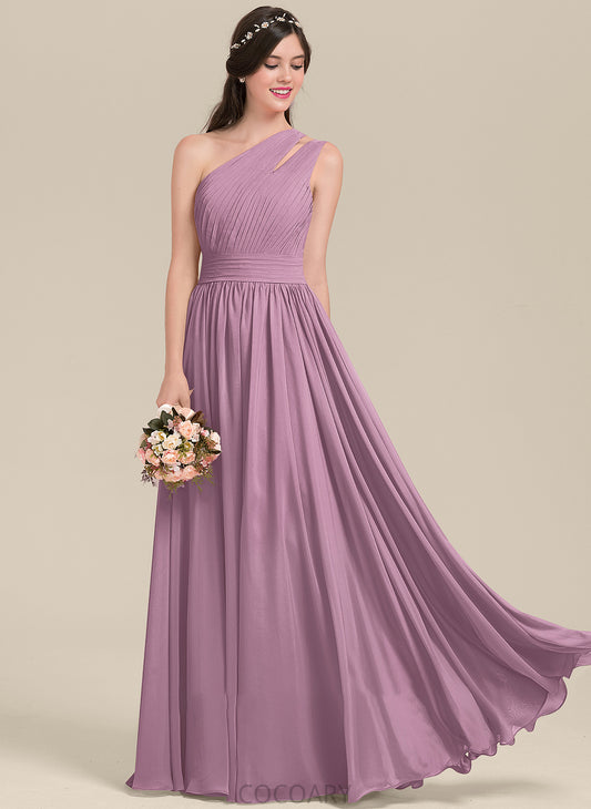 Silhouette Neckline One-Shoulder Embellishment Floor-Length A-Line Fabric Length Ruffle Mira Spaghetti Staps Satin Bridesmaid Dresses