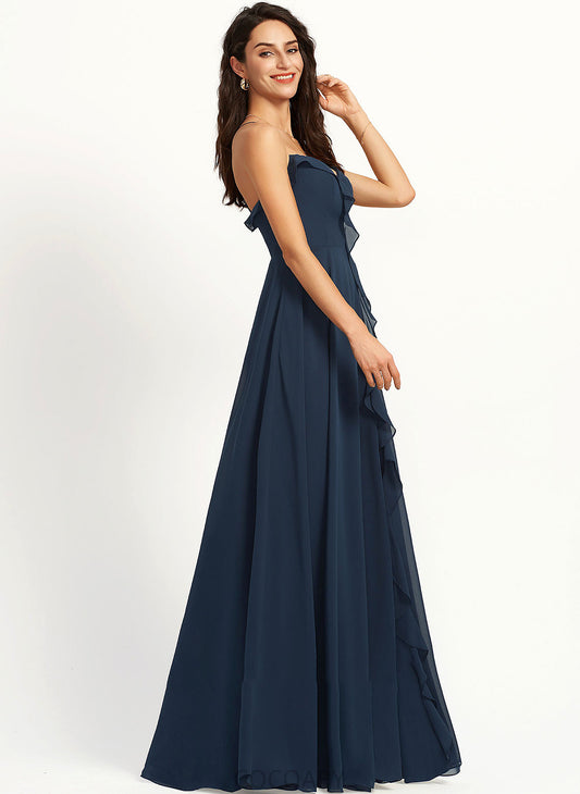 Neckline V-neck Silhouette Floor-Length SplitFront A-Line Embellishment Fabric Length Jenna Sleeveless A-Line/Princess Bridesmaid Dresses