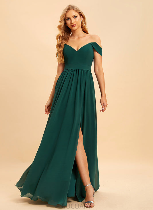 Silhouette Fabric Off-the-Shoulder Neckline Length Embellishment Floor-Length A-Line SplitFront Emerson Spaghetti Staps Floor Length Bridesmaid Dresses