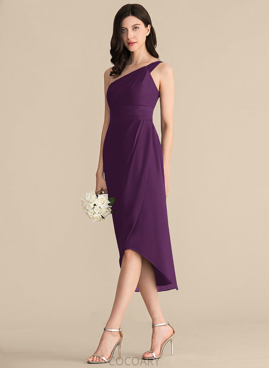 Fabric Length Sheath/Column Ruffle Embellishment Silhouette One-Shoulder Asymmetrical Neckline Aisha A-Line/Princess Floor Length Bridesmaid Dresses