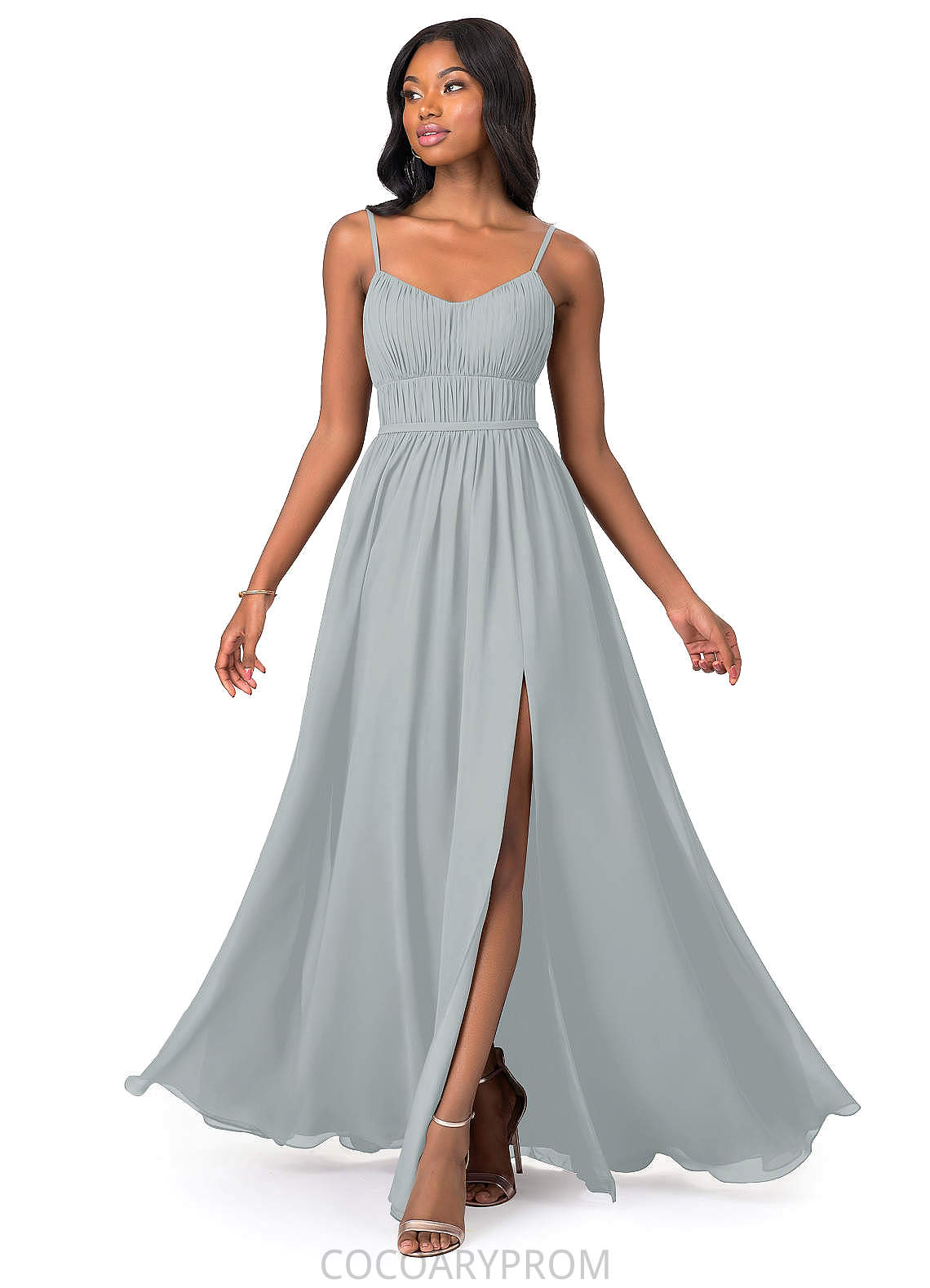 Yareli A-Line/Princess Scoop Sleeveless High Low Natural Waist Bridesmaid Dresses