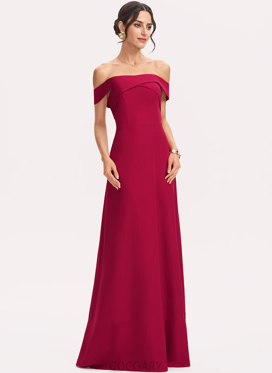 Length Sheath/Column Fabric Silhouette Floor-Length Neckline Embellishment Ruffle Off-the-Shoulder Maureen Sleeveless Floor Length Bridesmaid Dresses