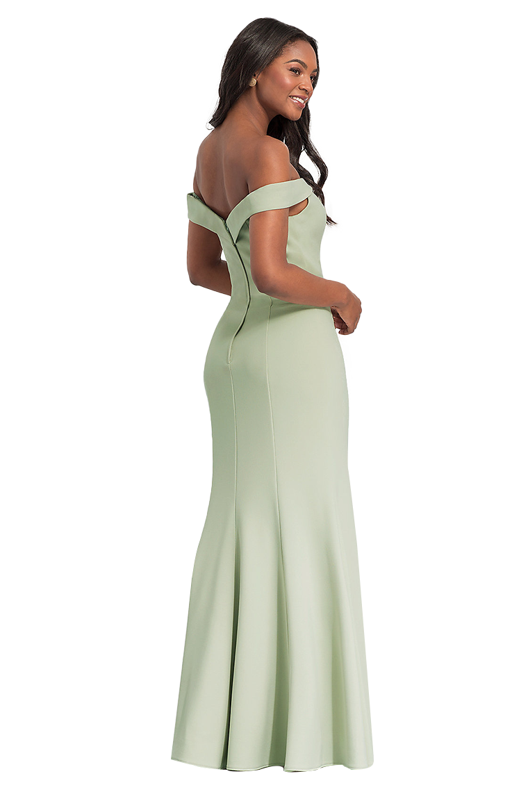 Jessica Natural Waist Trumpet/Mermaid Spandex Off The Shoulder Sleeveless Sweep-Brush Train Bridesmaid Dresses