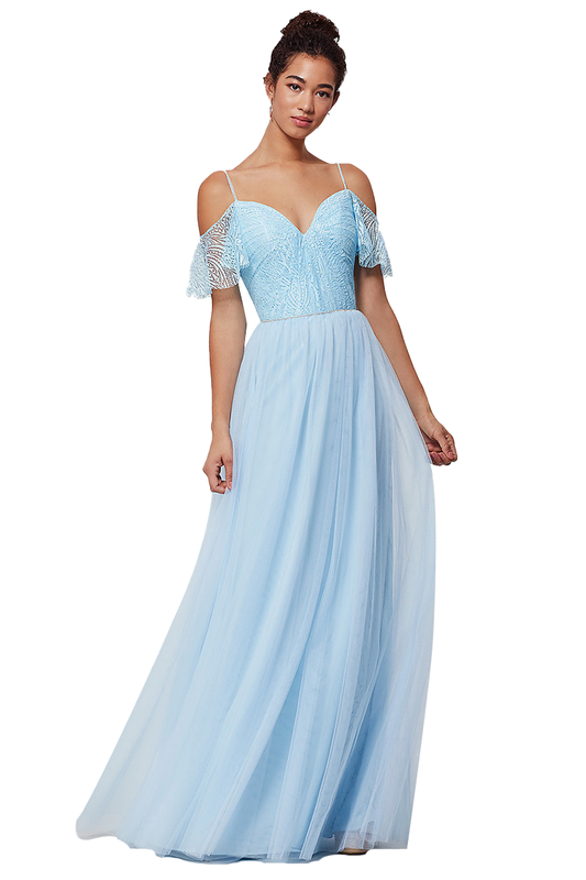 Quintina Sweetheart Floor Length Natural Waist Spaghetti Straps A-Line/Princess Tulle Sleeveless Bridesmaid Dresses