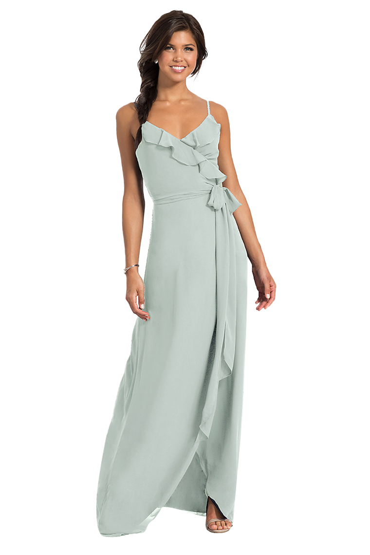 Cornelia Natural Waist Sleeveless Floor Length Chiffon A-Line/Princess Spaghetti Straps Bridesmaid Dresses