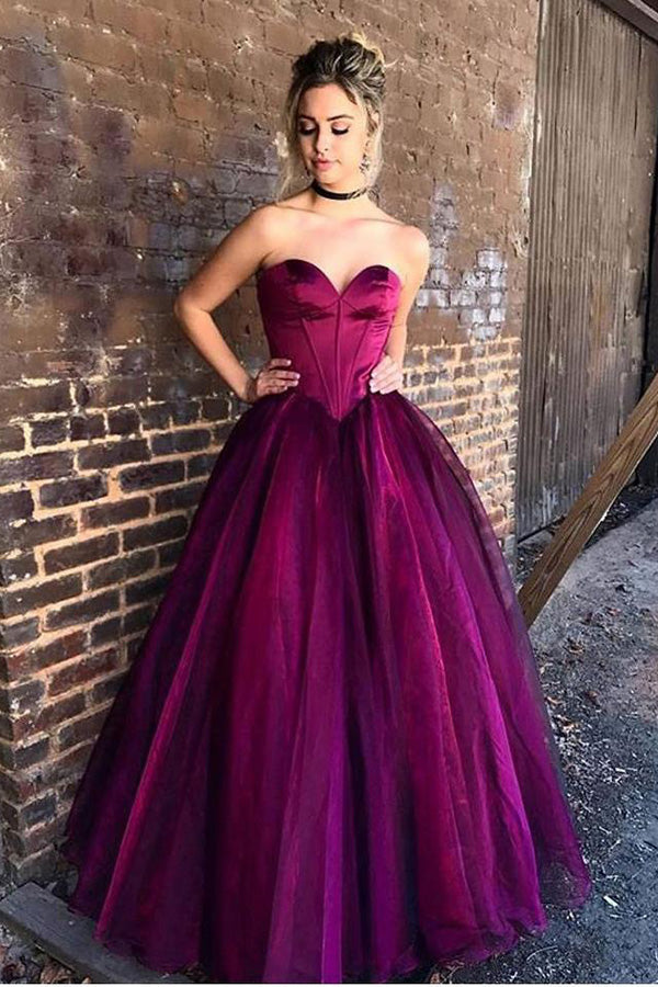 Impressive Sweetheart Sleeveless A Line Ball Gown Floor Length Prom Dresses