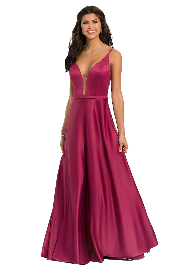 Chloe Sweetheart A-Line/Princess Natural Waist Floor Length Satin Spaghetti Straps Sleeveless Bridesmaid Dresses