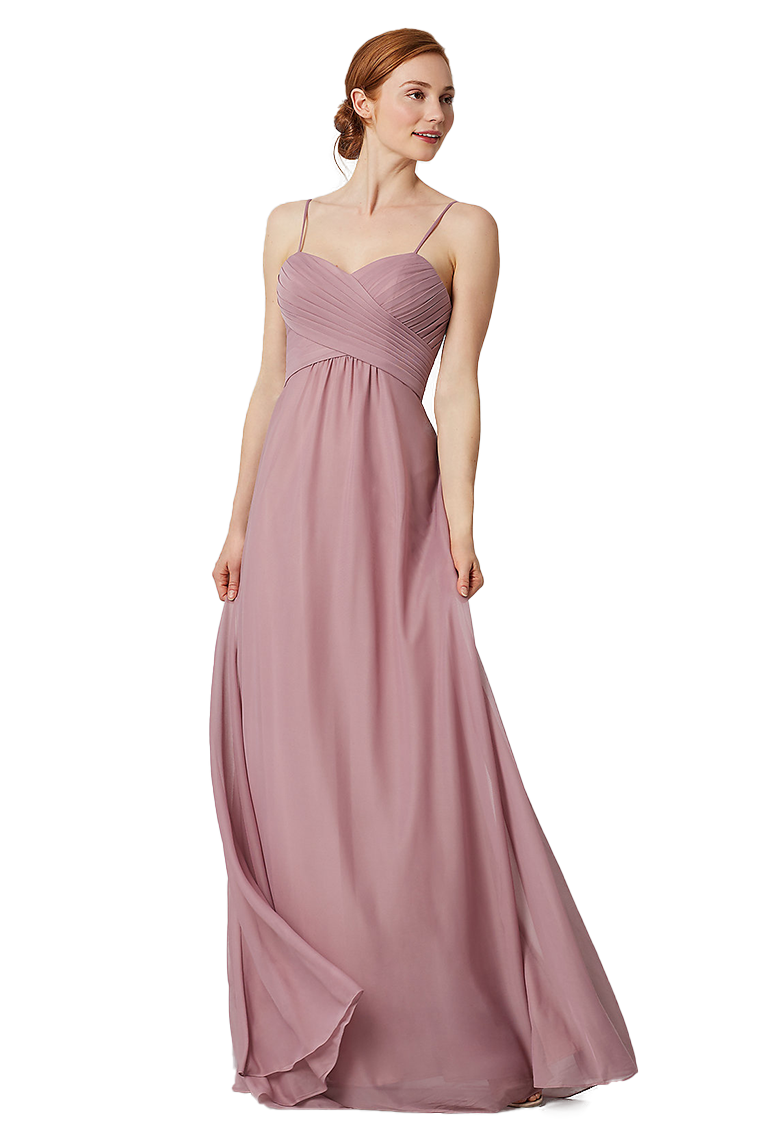 Elvira A-Line/Princess Chiffon Sweetheart Floor Length Sleeveless Natural Waist Bridesmaid Dresses