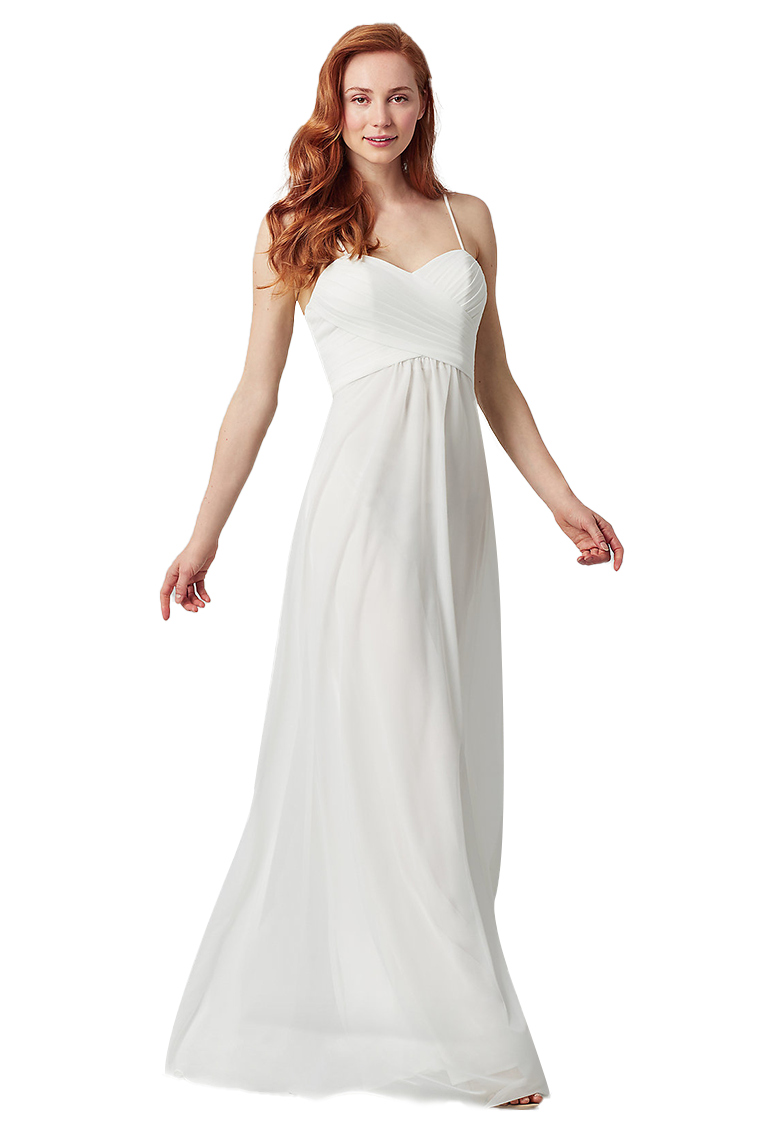 Elvira A-Line/Princess Chiffon Sweetheart Floor Length Sleeveless Natural Waist Bridesmaid Dresses