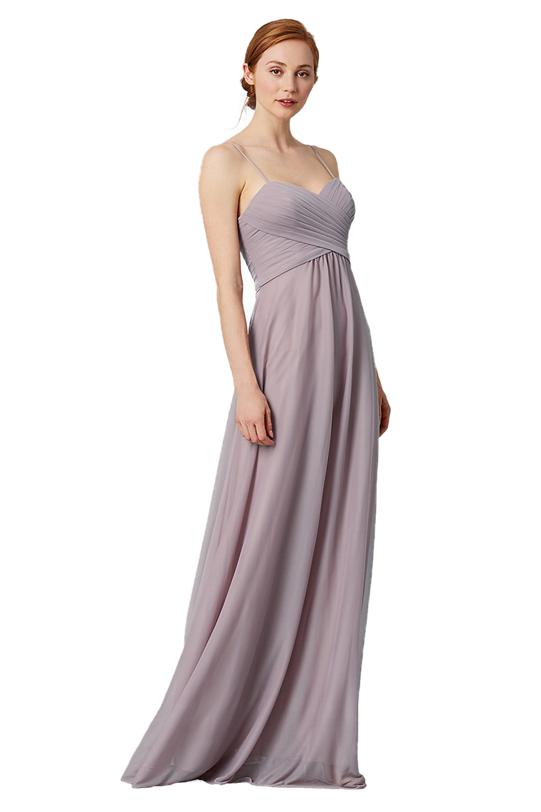 Elvira A-Line/Princess Chiffon Sweetheart Floor Length Sleeveless Natural Waist Bridesmaid Dresses