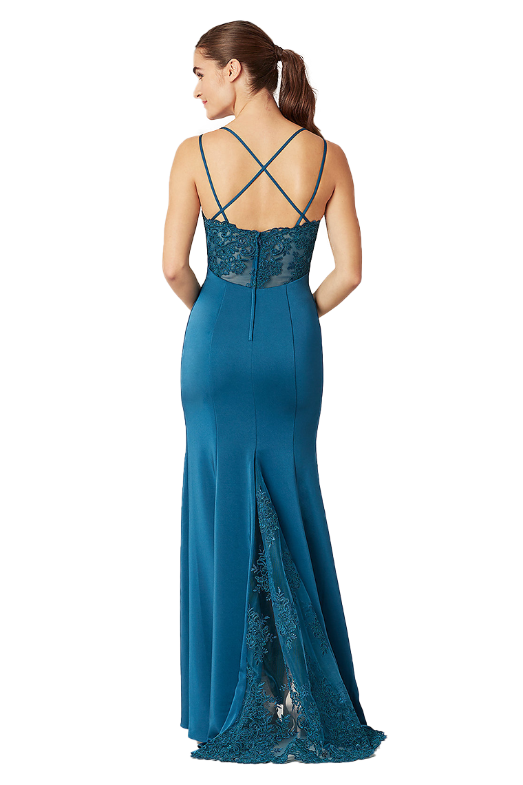 Michaelia Straps Trumpet/Mermaid Natural Waist Satin Floor Length Sleeveless Bridesmaid Dresses