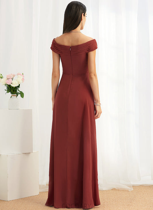 Ruffle Fabric Silhouette Length Sheath/Column Floor-Length Embellishment Off-the-Shoulder Neckline Priscilla Floor Length One Shoulder Bridesmaid Dresses