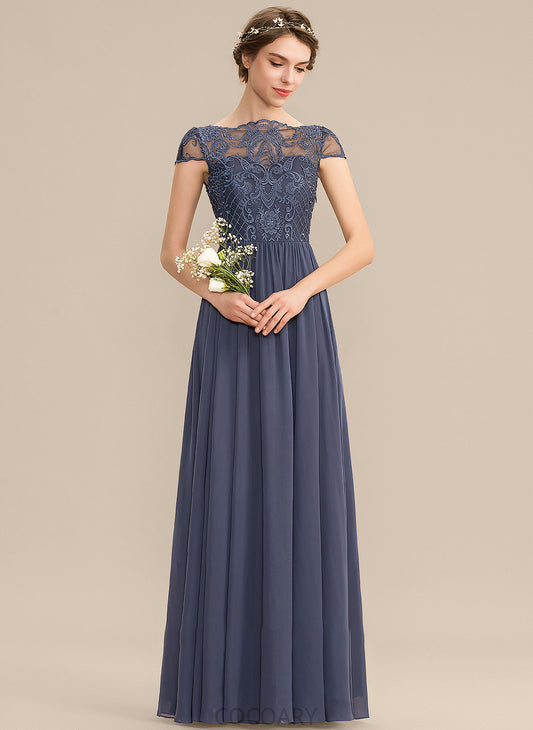 ScoopNeck Length Neckline Silhouette Fabric A-Line Straps Lace Floor-Length Michaelia Sleeveless Floor Length Bridesmaid Dresses