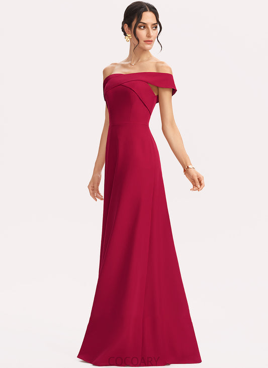 Silhouette Ruffle Embellishment Sheath/Column Length Off-the-Shoulder Fabric Neckline Floor-Length Sophie Floor Length Straps Bridesmaid Dresses