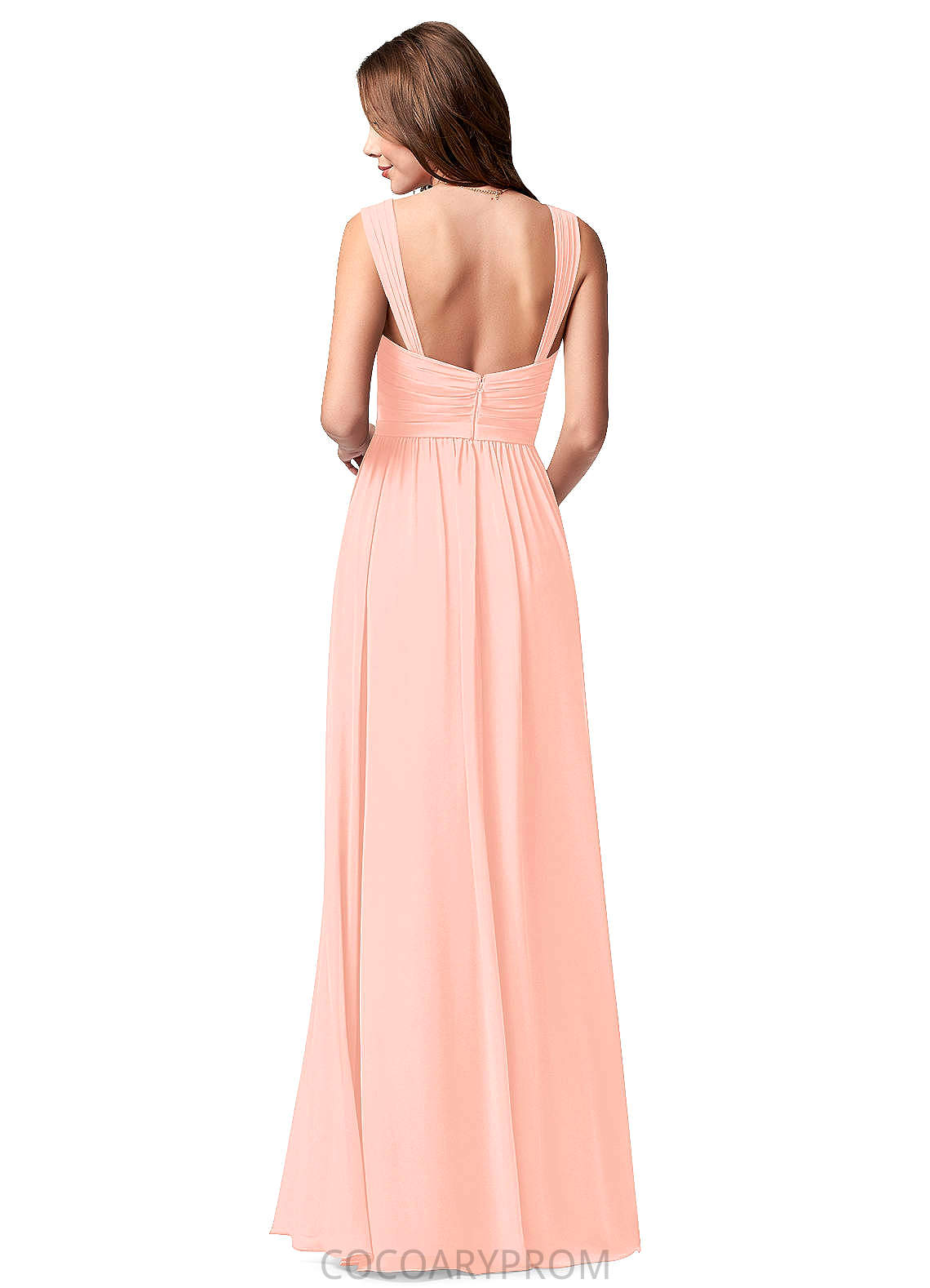 Tatum Natural Waist V-Neck Floor Length Sequins Sheath/Column Sleeveless Bridesmaid Dresses