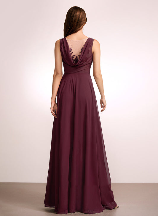 Fabric Silhouette Length A-Line Lace Floor-Length Embellishment Neckline V-neck Jada A-Line/Princess Sleeveless Bridesmaid Dresses