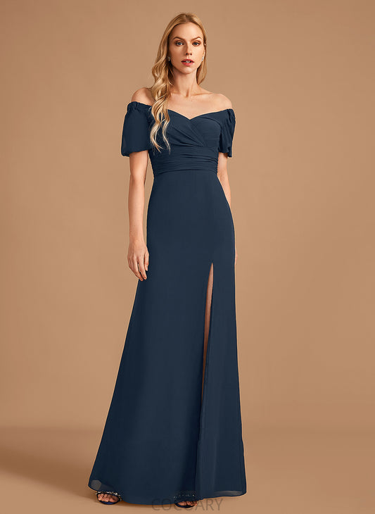 Floor-Length Fabric Silhouette Embellishment Neckline Length Sheath/Column SplitFront V-neck Riya A-Line/Princess Floor Length Bridesmaid Dresses