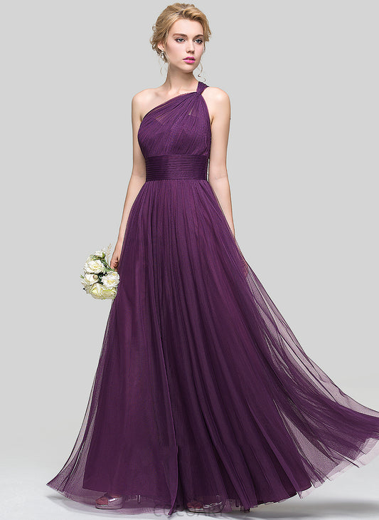 Floor-Length Neckline Length Embellishment Silhouette Ruffle A-Line One-Shoulder Fabric Alana Sheath/Column High Low Bridesmaid Dresses