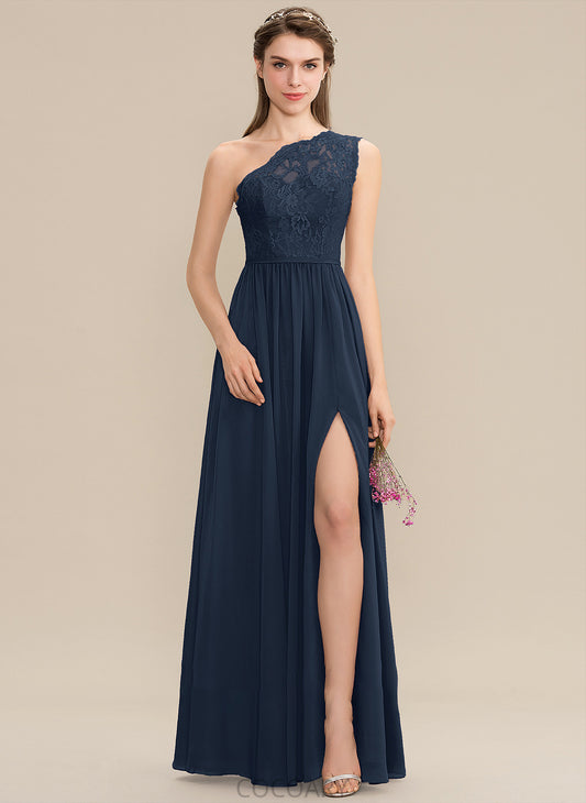 Fabric A-Line Neckline Floor-Length Embellishment One-Shoulder Length Silhouette SplitFront Joan Natural Waist Floor Length Bridesmaid Dresses